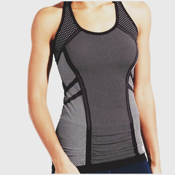 Athleta Tops - ATHLETA FASTEST TRACK TANK BLACK DIAMOND PRINT S